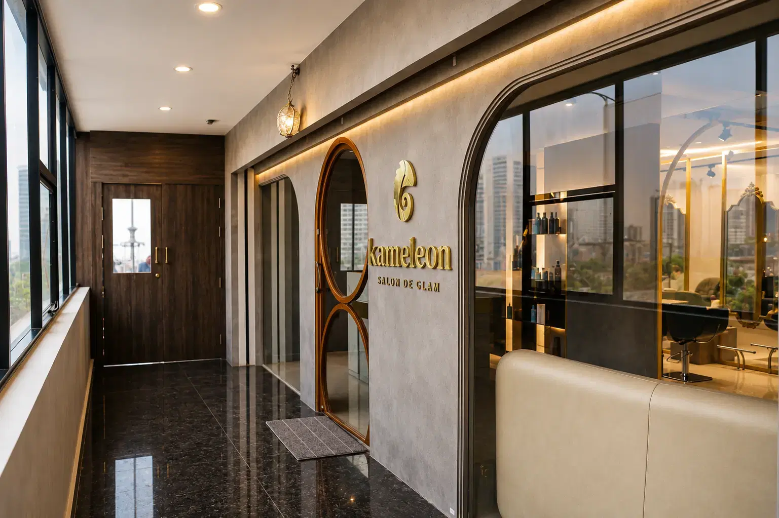 Kameleon Salon Kokapet interior