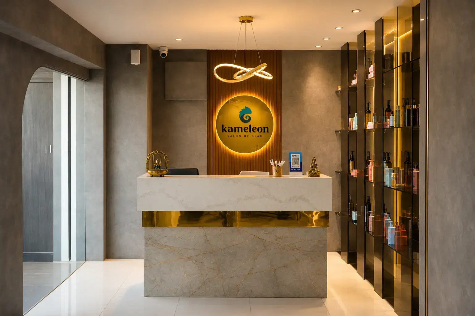 Kameleon Salon Kokapet interior